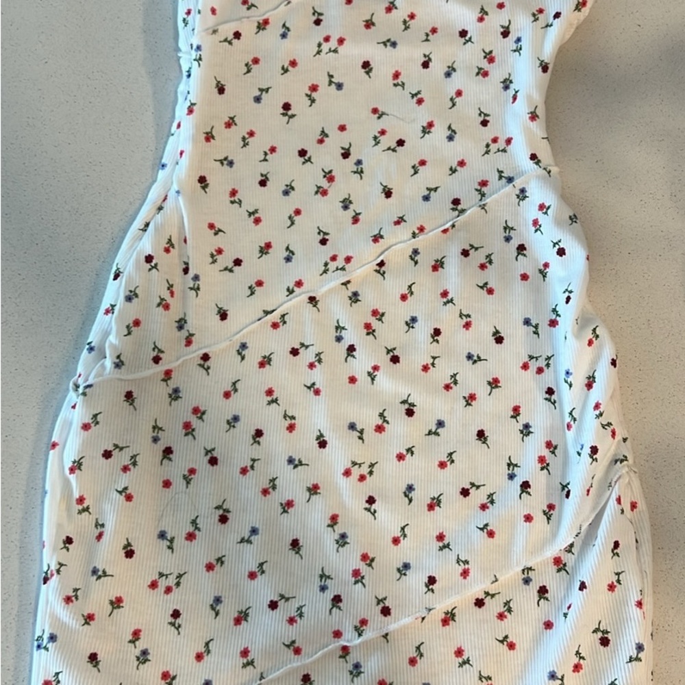 Princess Polly White strapless floral Dress